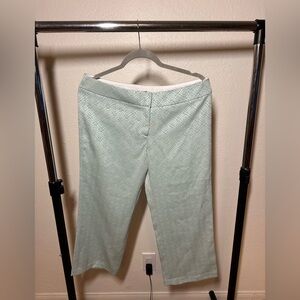 VINTAGE ARDEN B Elegant Mint Green Patterned Women's Pants